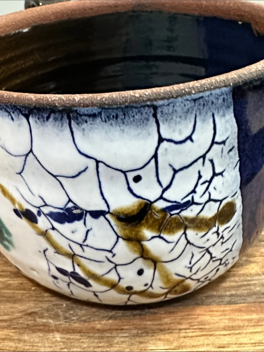 Handmade Art Pottery Mug Vented Lidded Coffee Tea Artist Signed